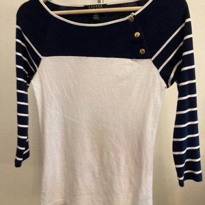 Ralph Lauren strip sleeve top